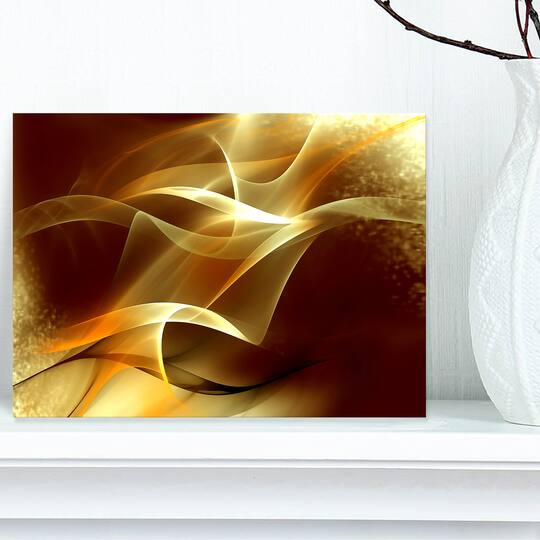 Designart - Light Yellow Abstract Fractal Design